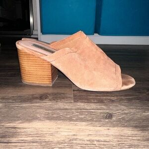 Steve Madden Suede Peep-Toe Mules
